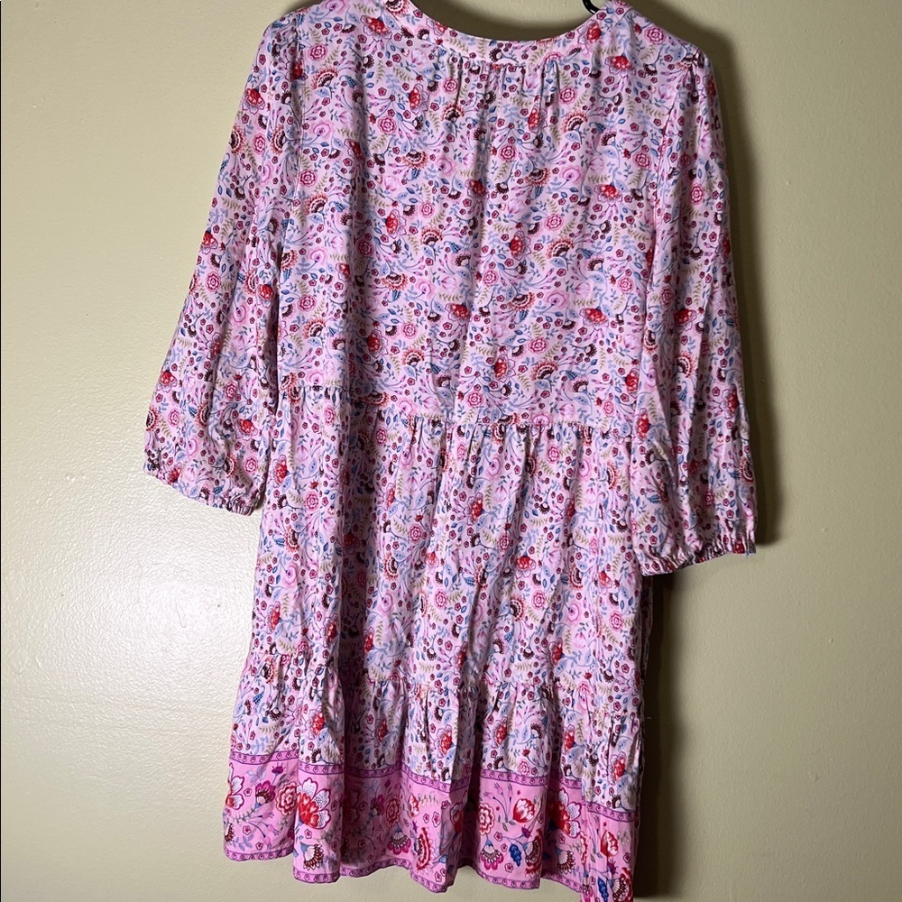 Y2K baby doll 💯percent Rayon Market & Spruce Floral Multicolor Dress - Picture 8 of 9